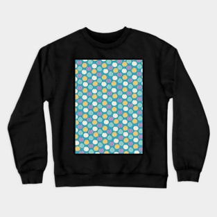 Sea urchins in turquoise, yellow , white and purple Crewneck Sweatshirt